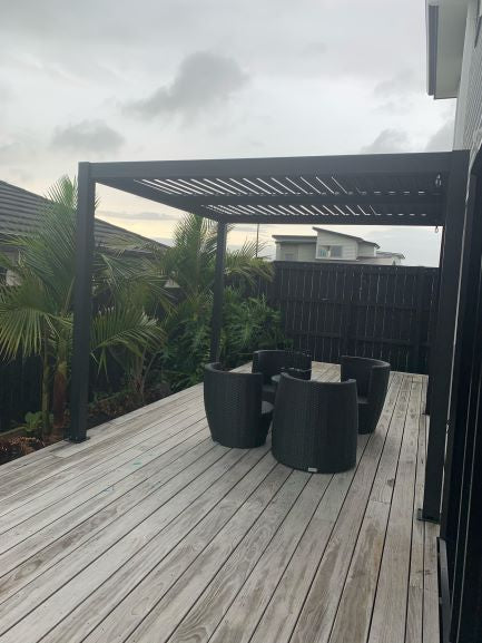 Creating that special outside area at home with The Lifestyle People free standing Louvre Pergola