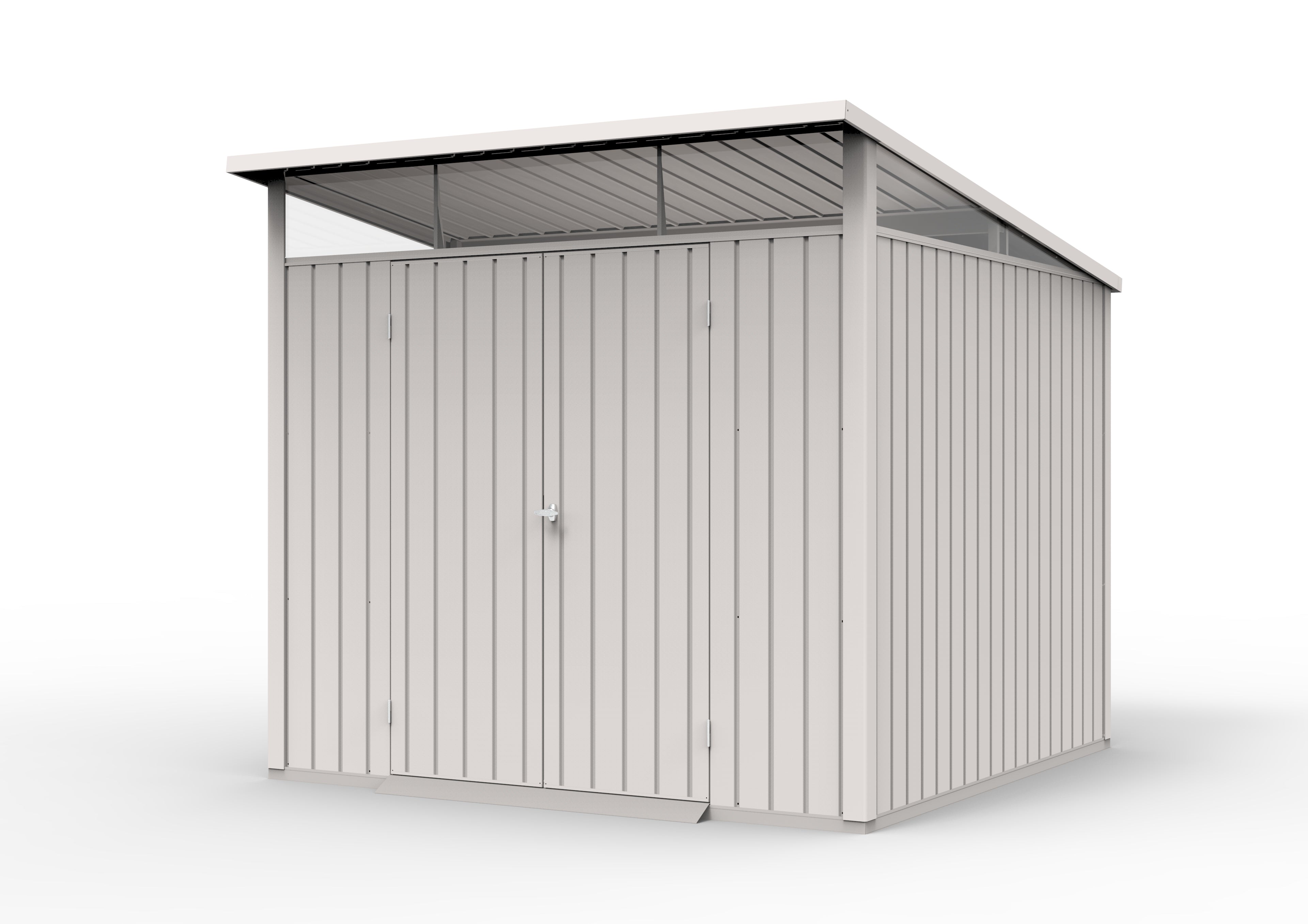 DuraMax Palladium Steel Shed - 2.4m x 1.8m Kitset SILVER