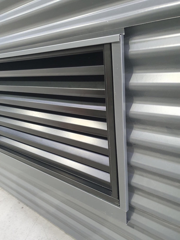 Lifestyle Aluminium Louvre Vent - 930mm W x 485mm H (Ebony)