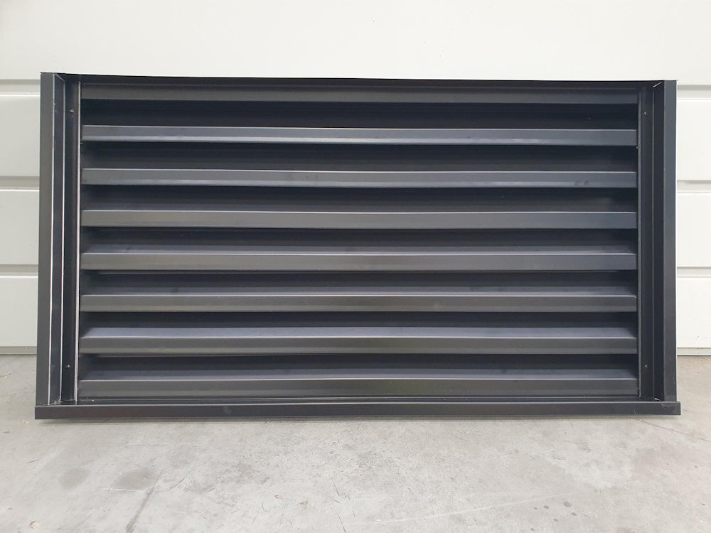 Lifestyle Aluminium Louvre Vent - 930mm W x 485mm H (Ebony)