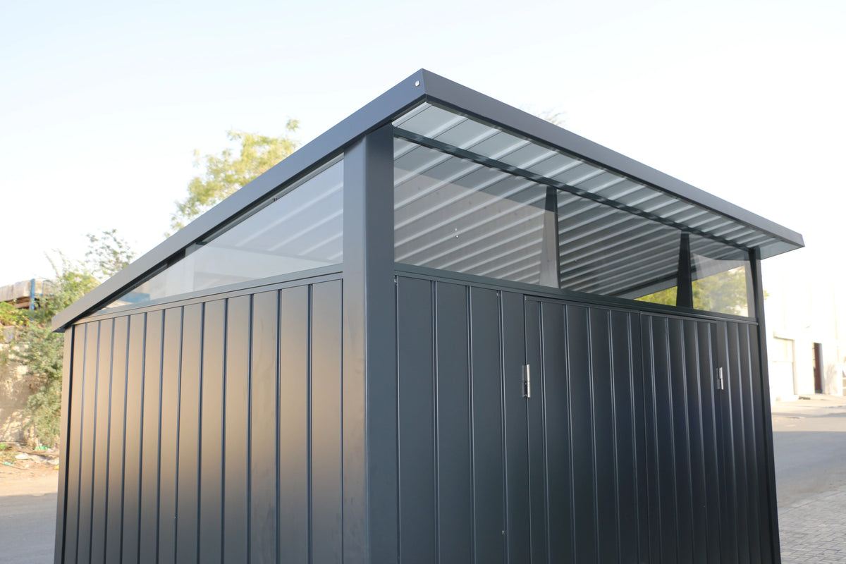 DuraMax Palladium Steel Shed - 2.4m x 1.8m DISPLAY SHED