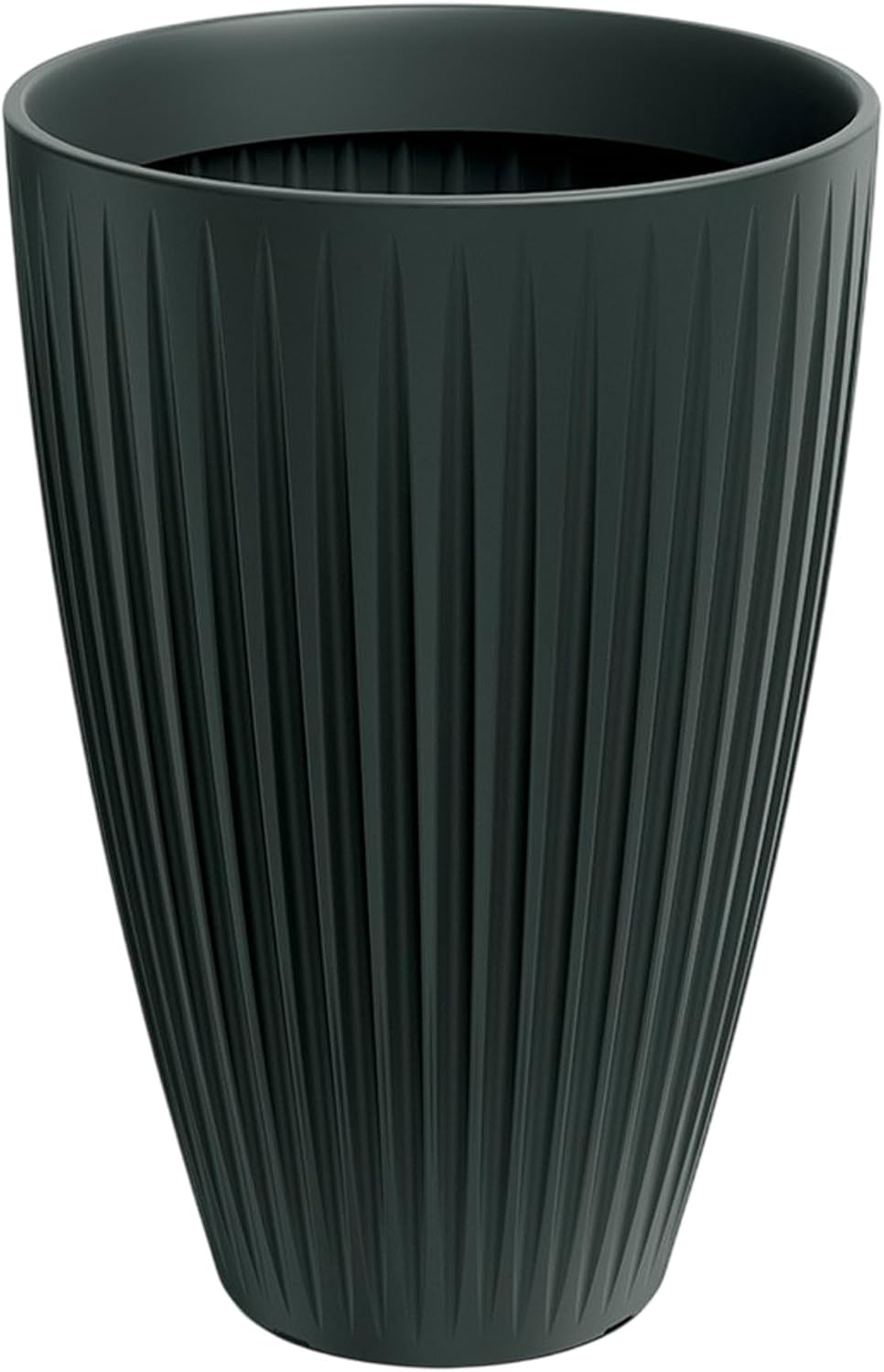 Prosperplast Latia Round Garden Pot - Graphite Granite