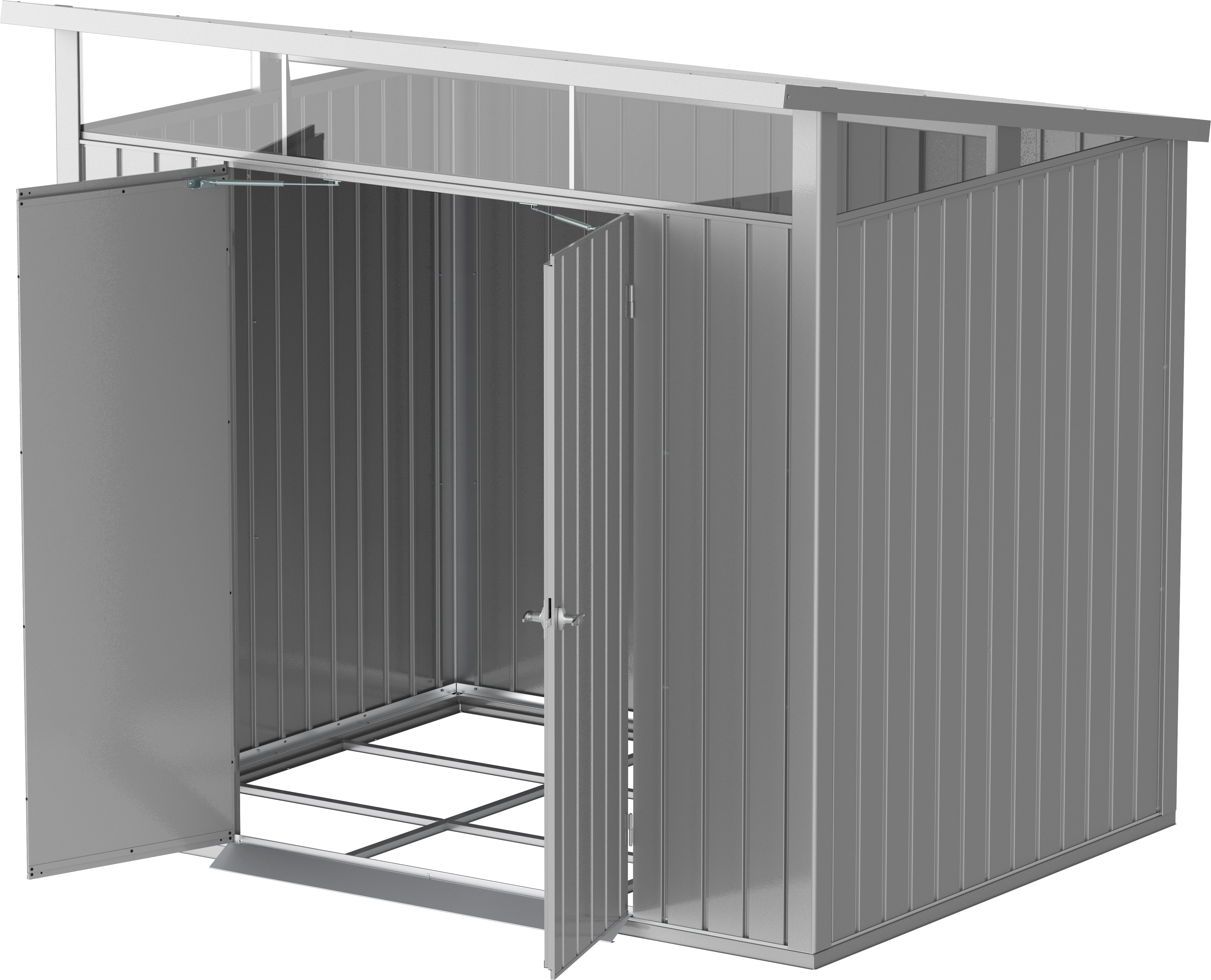 DuraMax Palladium Steel Shed - 2.4m x 1.8m Kitset SILVER