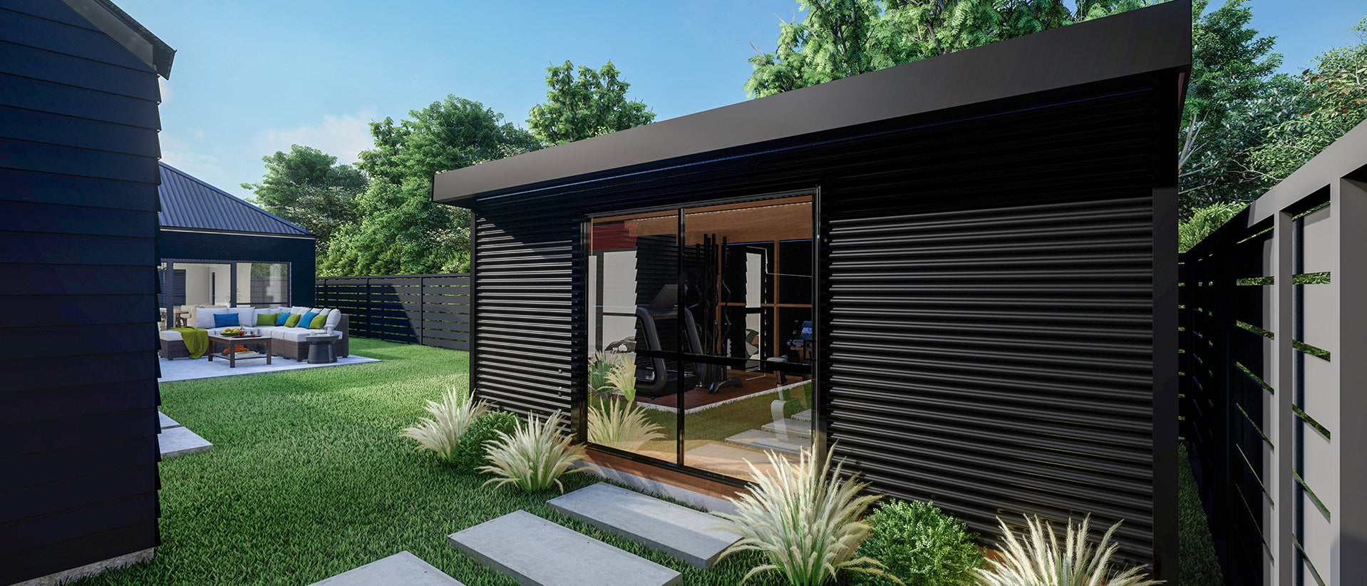 Duratuf Lifestyle OTAGO CABIN w Ranch Slider & Floor - 6.0m x 3.6m (Colour Finish)