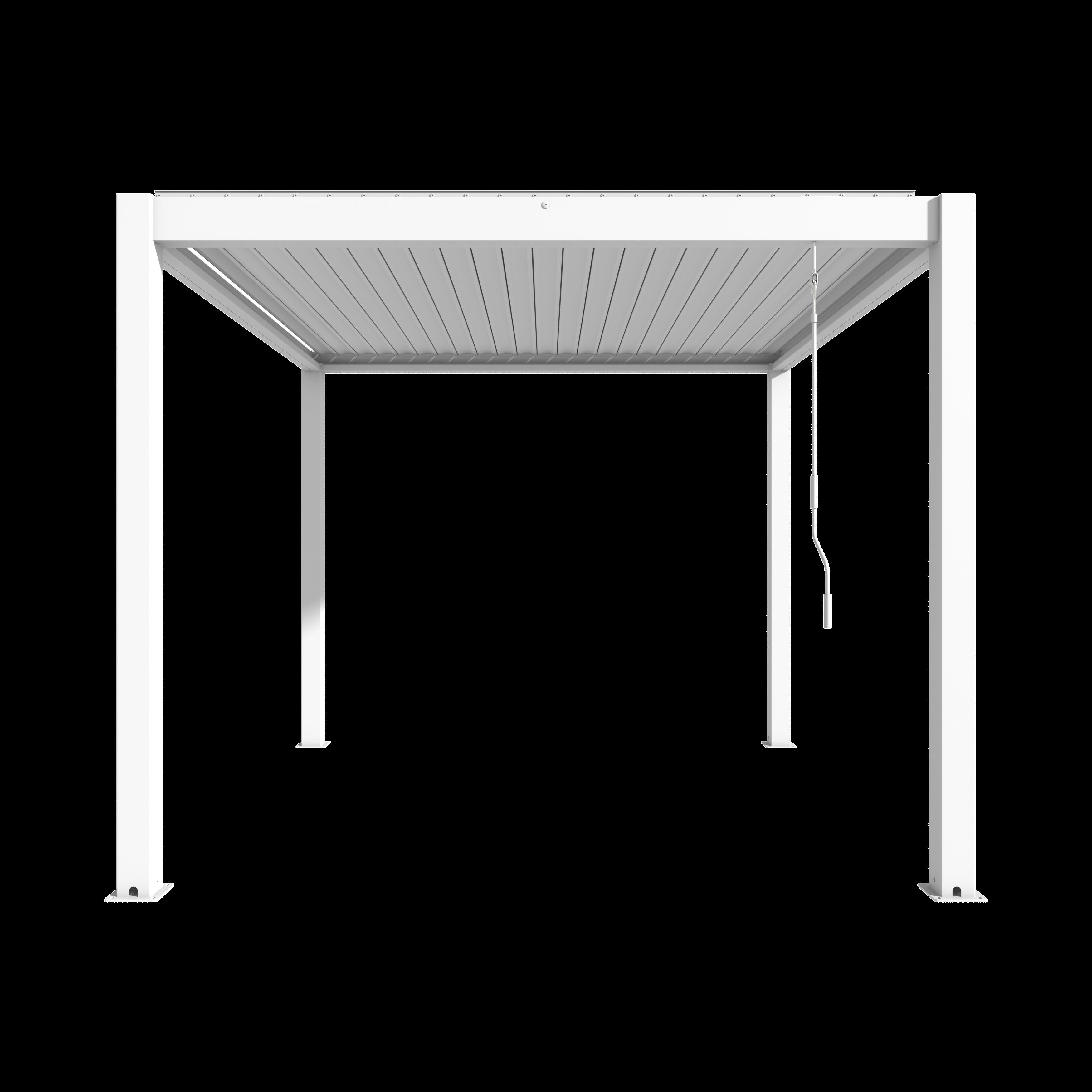 TLP Best Value 4mx4mx2.5m Louvre Pergola - Free Standing - Manual - WHITE IN STOCK