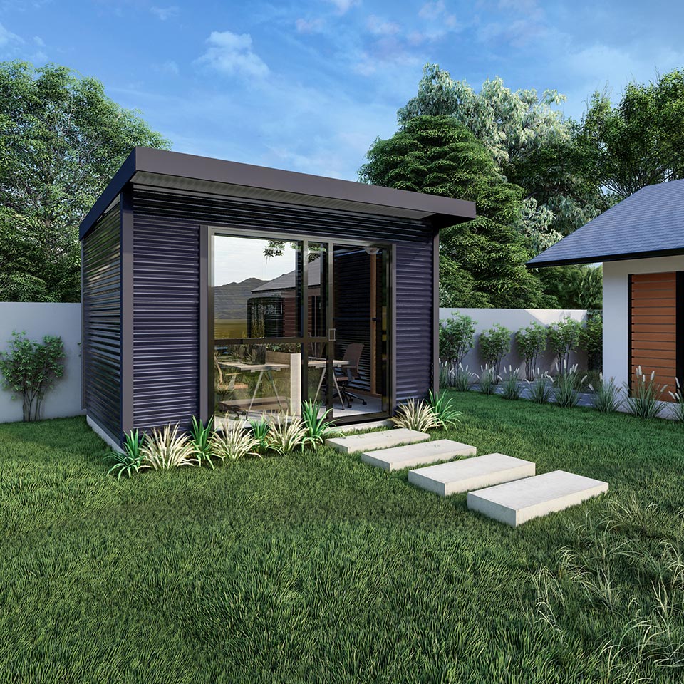 Duratuf Lifestyle KAIPARA CABIN w. Ranch Slider & Floor - 4.0m x 2.5m (Colour Finish)
