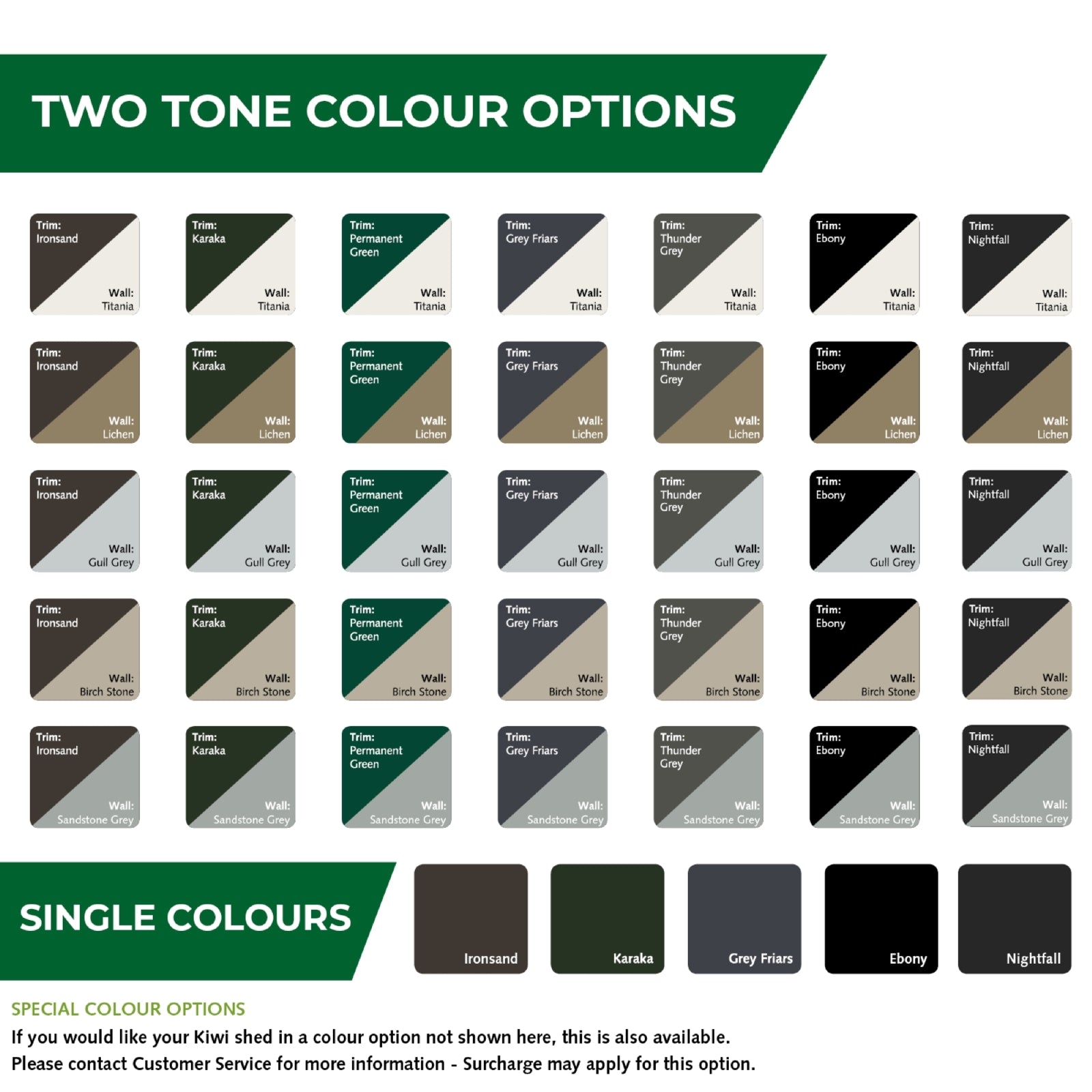 Duratuf Kiwi Shed KL3 - 3.4m x 1.2m (Colour Finish)