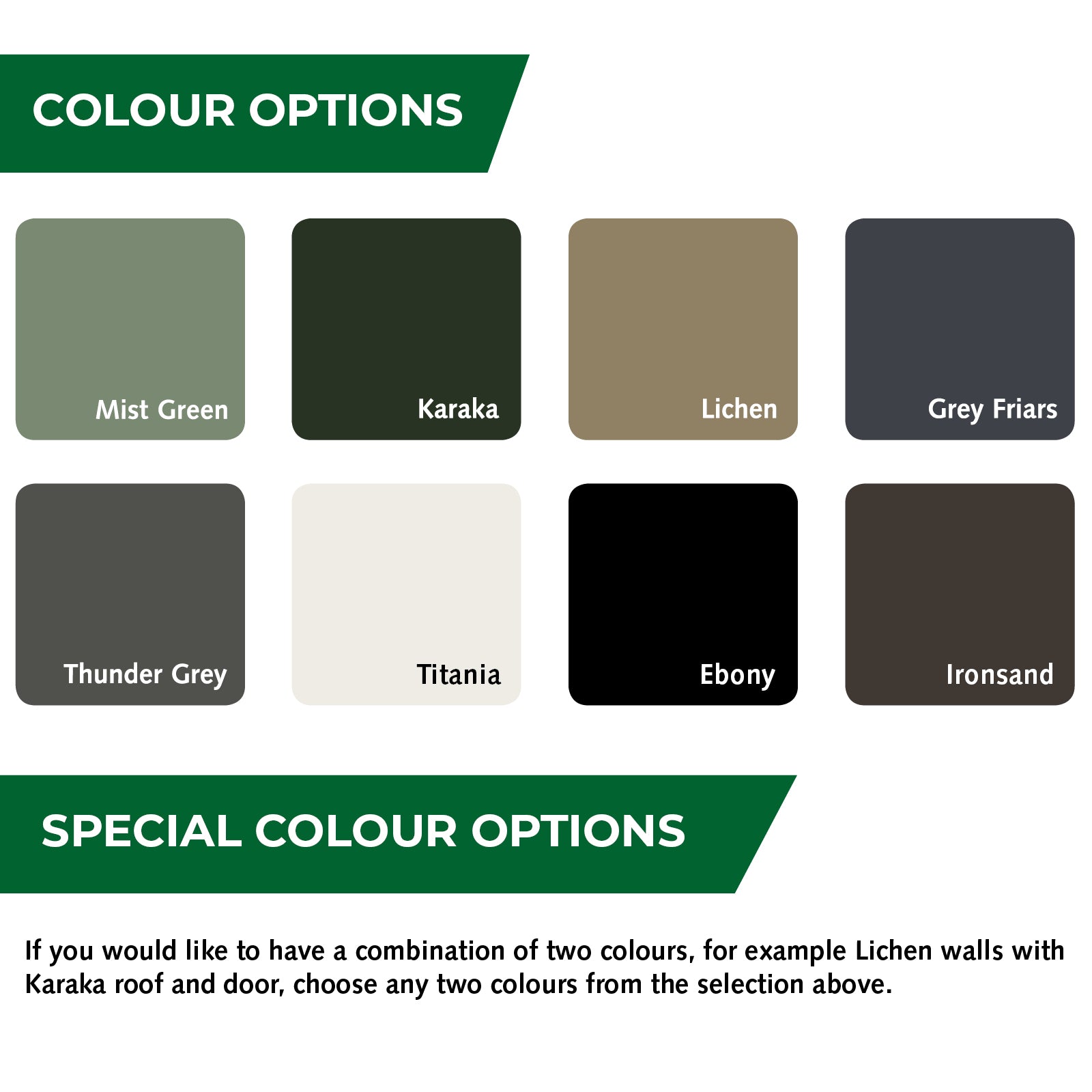 Duratuf Fortress WS50 Wood Shed - 1.1m x 1.3m (Colour option)