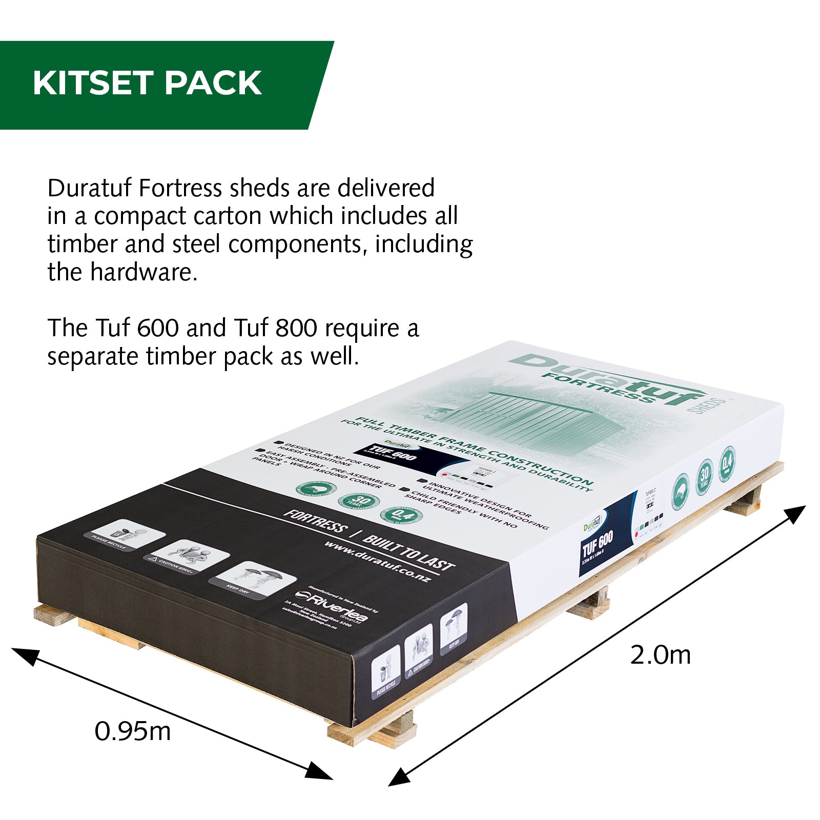 Fortress TUF800 Shed - 2.8m x 1.7m (Colour Finish)