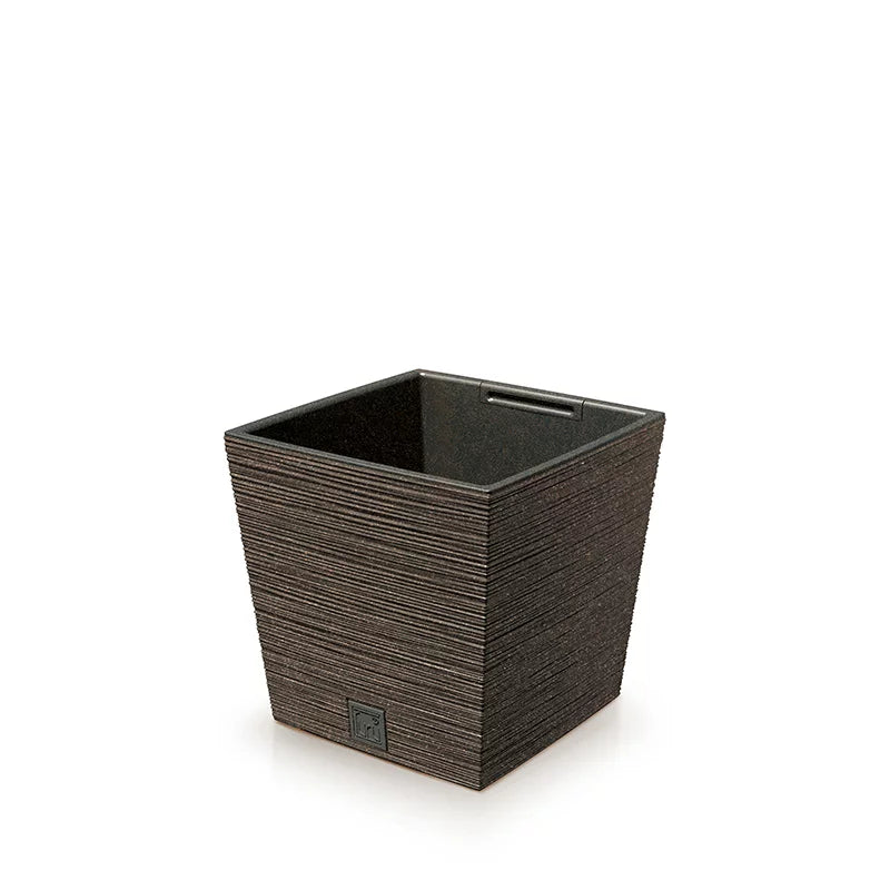 Prosperplast FURU Square Low Eco Wood Garden Pot - 295mm (w) x 295mm (l) x 290mm (h)