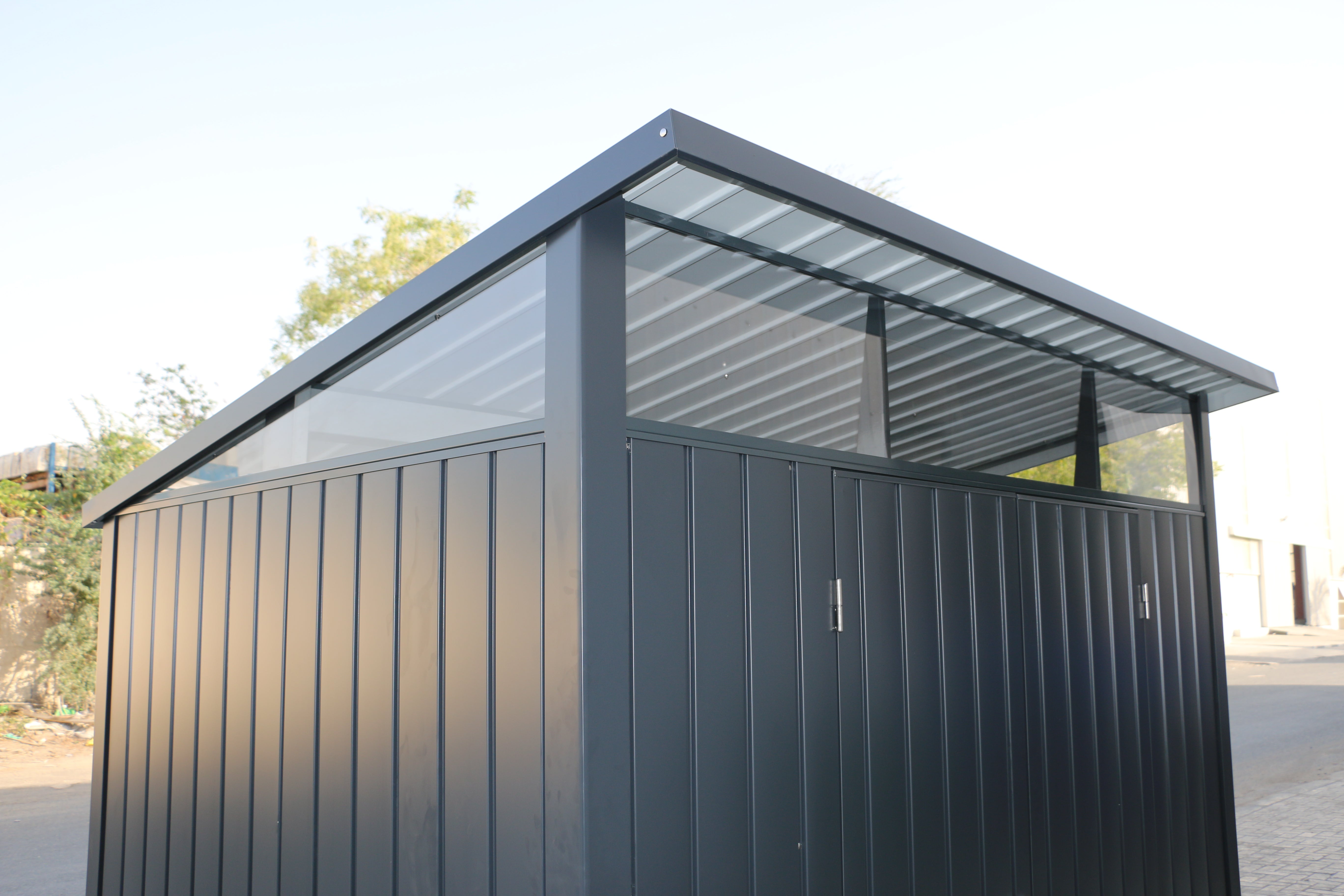 DuraMax Palladium Steel Shed - 2.4m x 1.8m Kitset SILVER