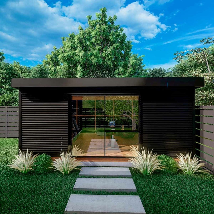 Duratuf Lifestyle OXFORD CABIN w. Ranch Slider & Floor - 6.0m x 4.8m (Colour Finish)