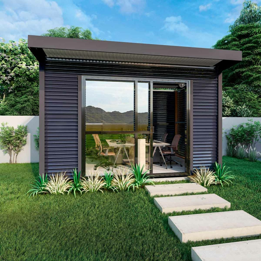 Duratuf Lifestyle KAIPARA CABIN w. Ranch Slider & Floor - 4.0m x 2.5m (Colour Finish)