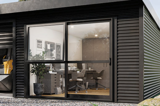 Duratuf Lifestyle WAIRARAPA CABIN w. Ranch Slider & Floor - 3.6m x 6.0m (Colour Finish)