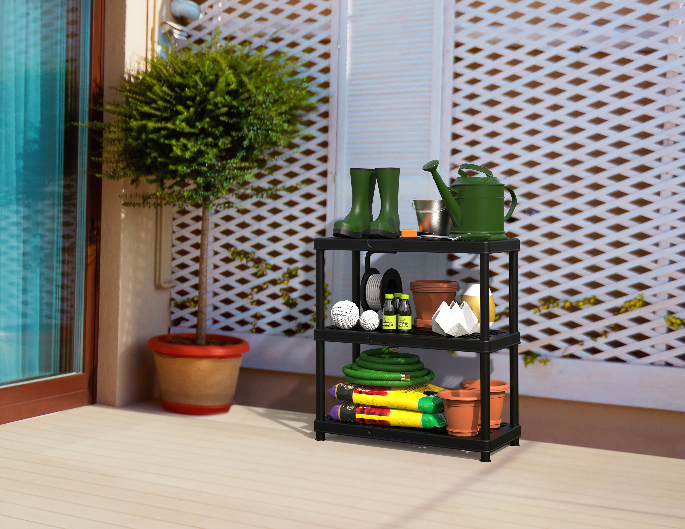 DuraMax 3 Tier Shelving Rack - 900mm x 450mm x 980mm – Kitset