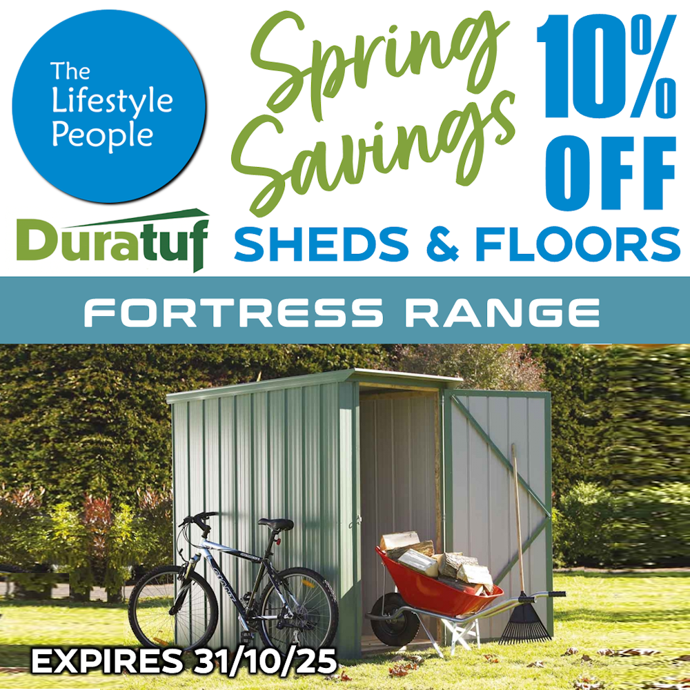 Fortress TUF50 Shed - 1.1m x 1.3m (Colour Finish)