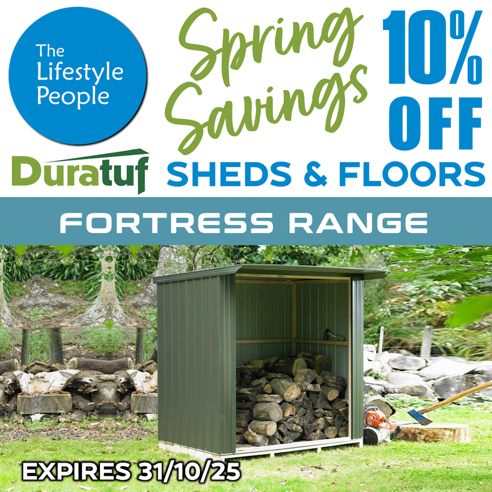 Fortress WS50 Wood Shed - 1.1m x 1.3m (Colour Finish)
