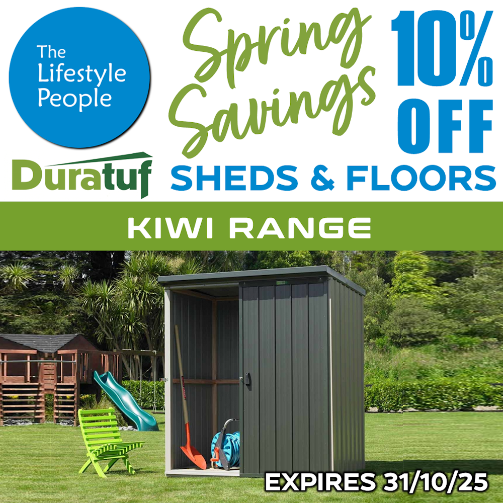 Duratuf Kiwi Shed KL1 - 1.7m x 1.2m (Colour Finish)
