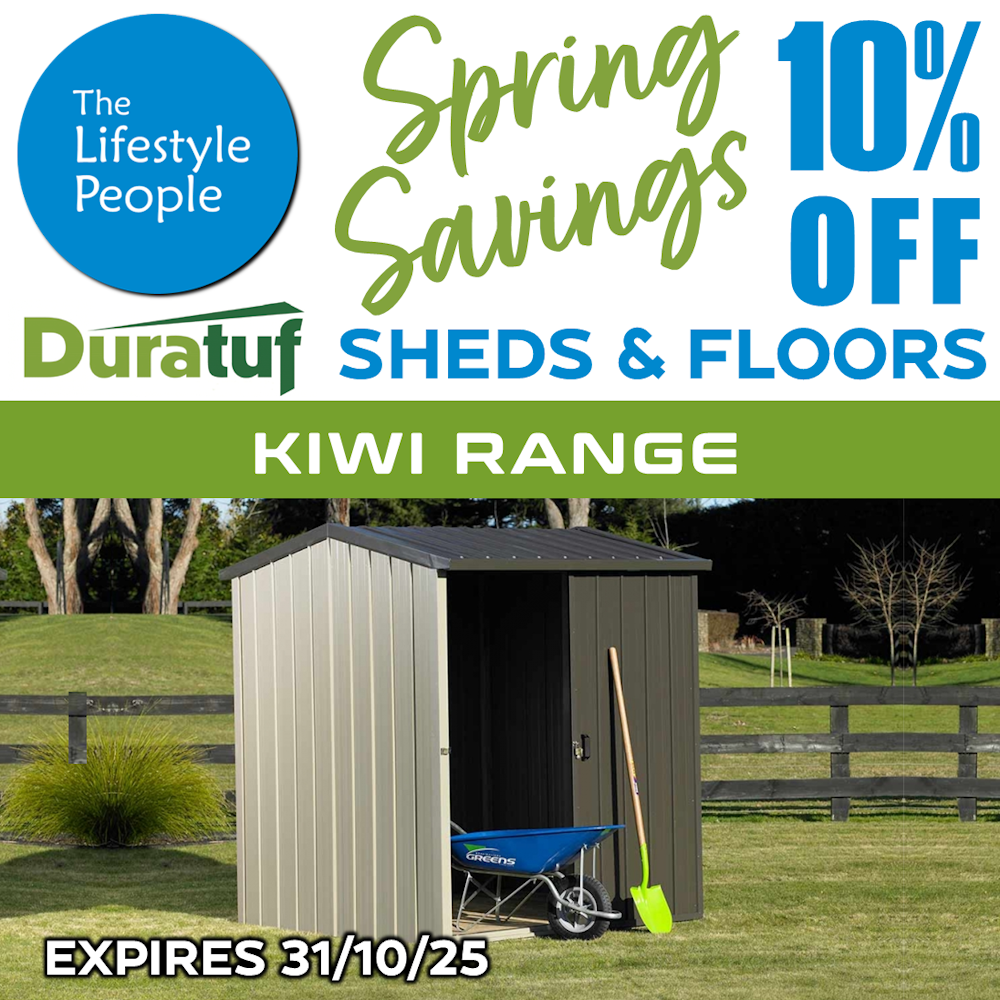 Duratuf Kiwi Shed MK1 - 1.7m x 1.7m (Colour Finish)