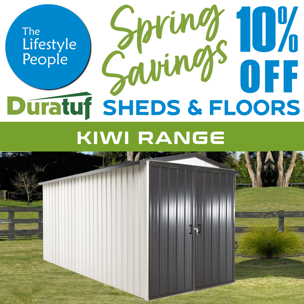 Duratuf Kiwi Shed KE2534-DH - 2.5m x 3.4m (Colour Finish)