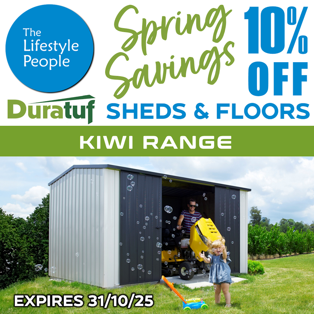 Duratuf Kiwi Shed KG3417-DS - 3.4m x 1.7m (Colour Finish)