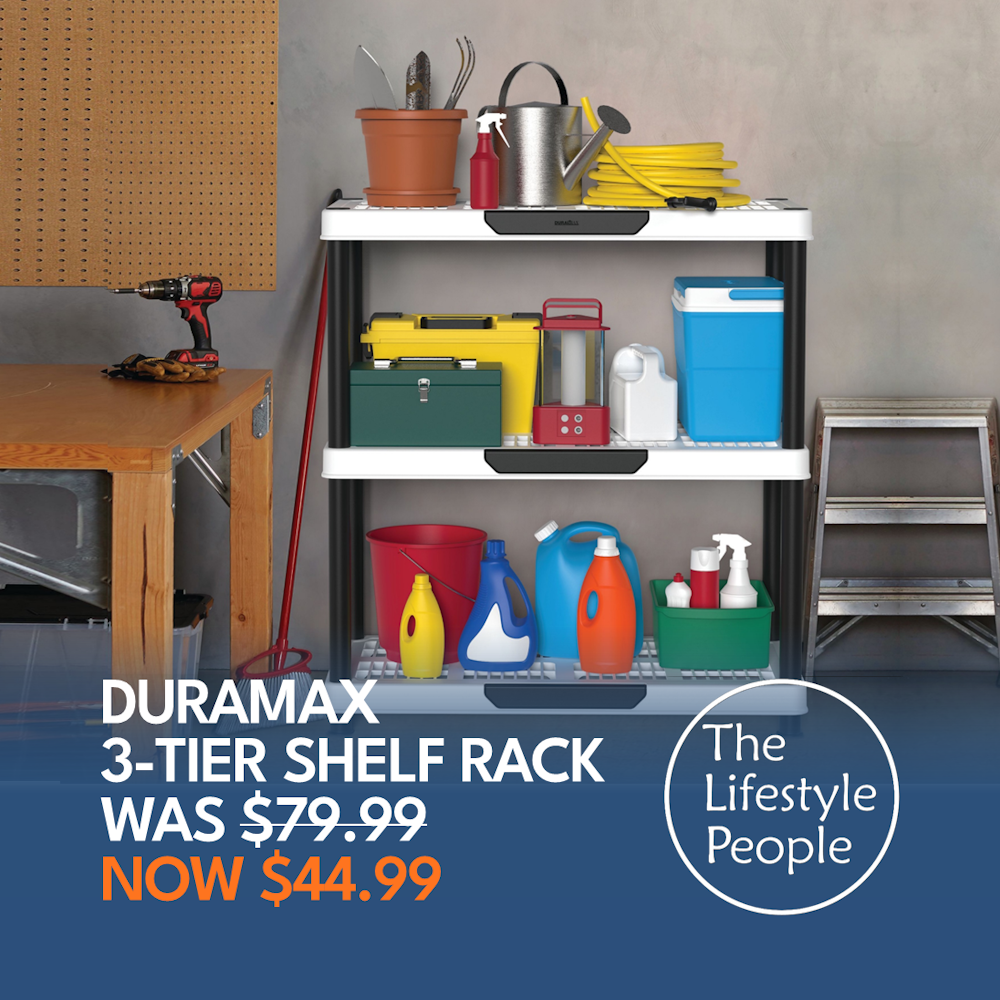 DuraMax 3 Tier Shelving Rack - 900mm x 450mm x 980mm – Kitset