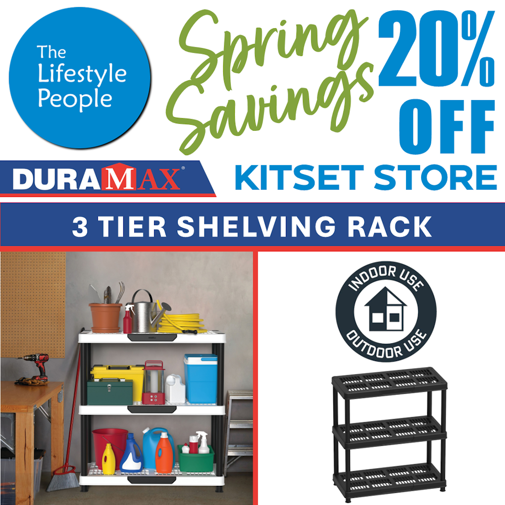 DuraMax 3 Tier Shelving Rack - 900mm x 450mm x 980mm – Kitset
