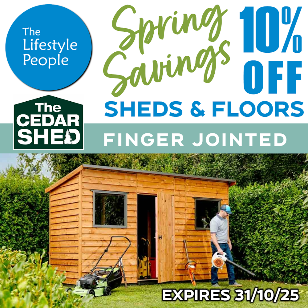 Nottingham Cedar Shed (Finger Jointed) 3.6m x 1.5m