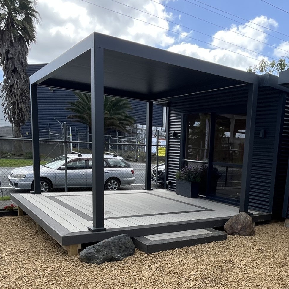 TLP Ultra 3mx3mx2.5m Louvre Pergola LED - Manual - Free Standing