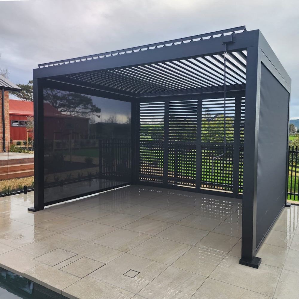 TLP Ultra 5mx4mx2.5m Louvre Pergola LED - Manual - Free Standing