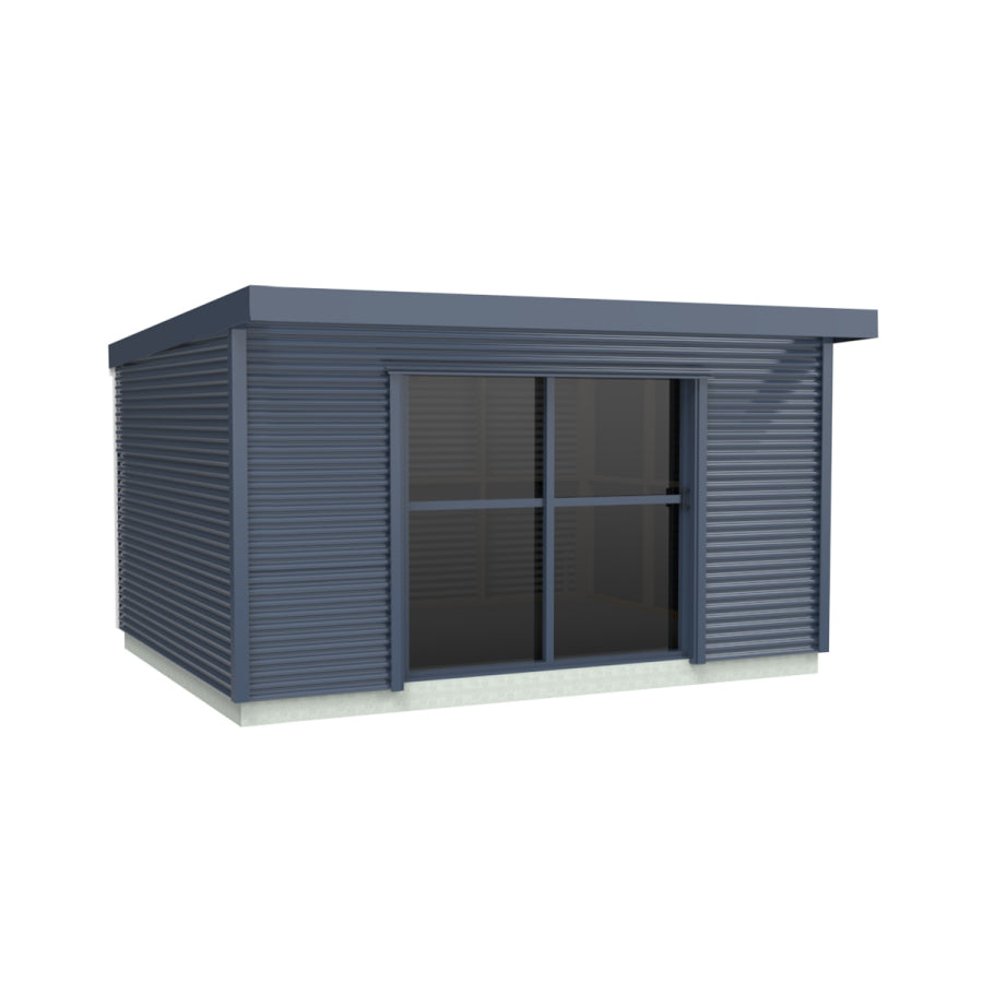 Duratuf Lifestyle WAIHEKE CABIN w. Ranch Slider & Floor - 4.2m x 3.6m (Colour Finish)
