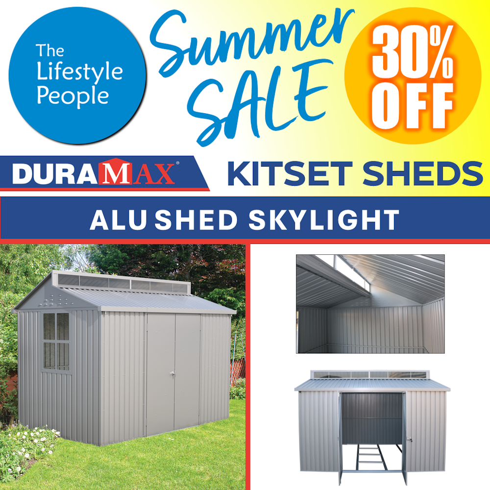 DuraMax AluShed Skylight Shed - 3.1m x 2.3m Kitset