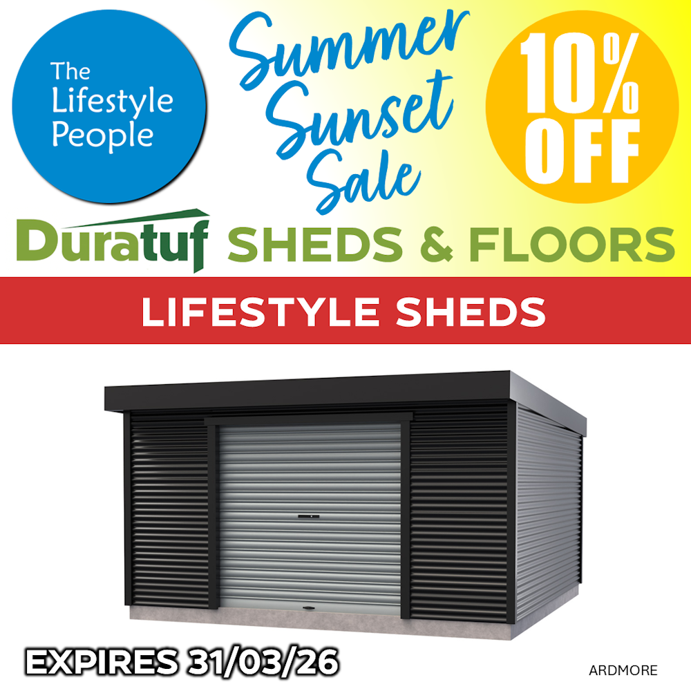 Duratuf Lifestyle ARDMORE Shed 4.8m x 4.8m (Colour Finish)