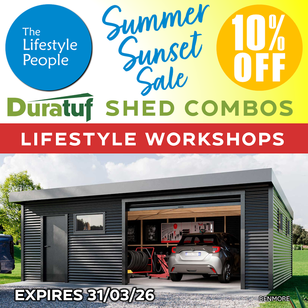 Duratuf Lifestyle BENMORE Workshop STANDARD - 6.0m x 6.0m (Colour Finish)