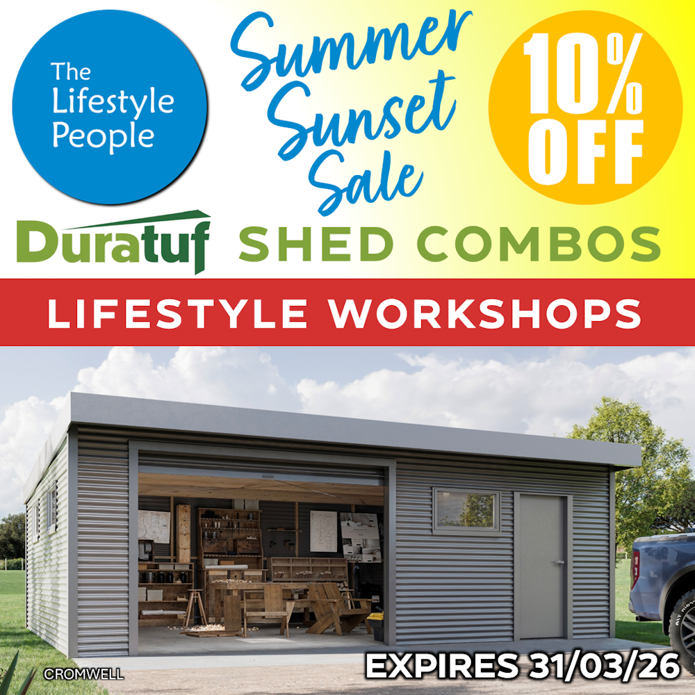 Duratuf Lifestyle CROMWELL Workshop STANDARD - 7.2m x 6.0m (Colour Finish)