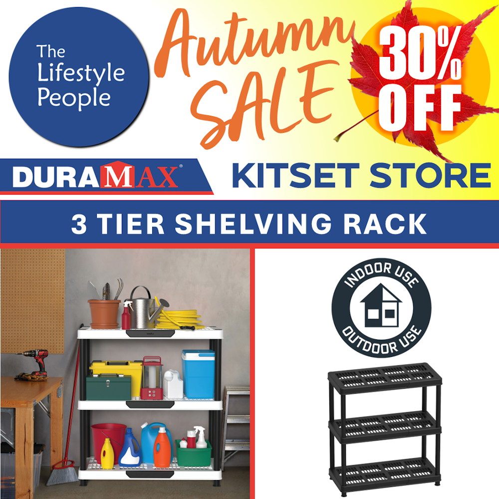 DuraMax 3 Tier Shelving Rack - 900mm x 450mm x 980mm – Kitset