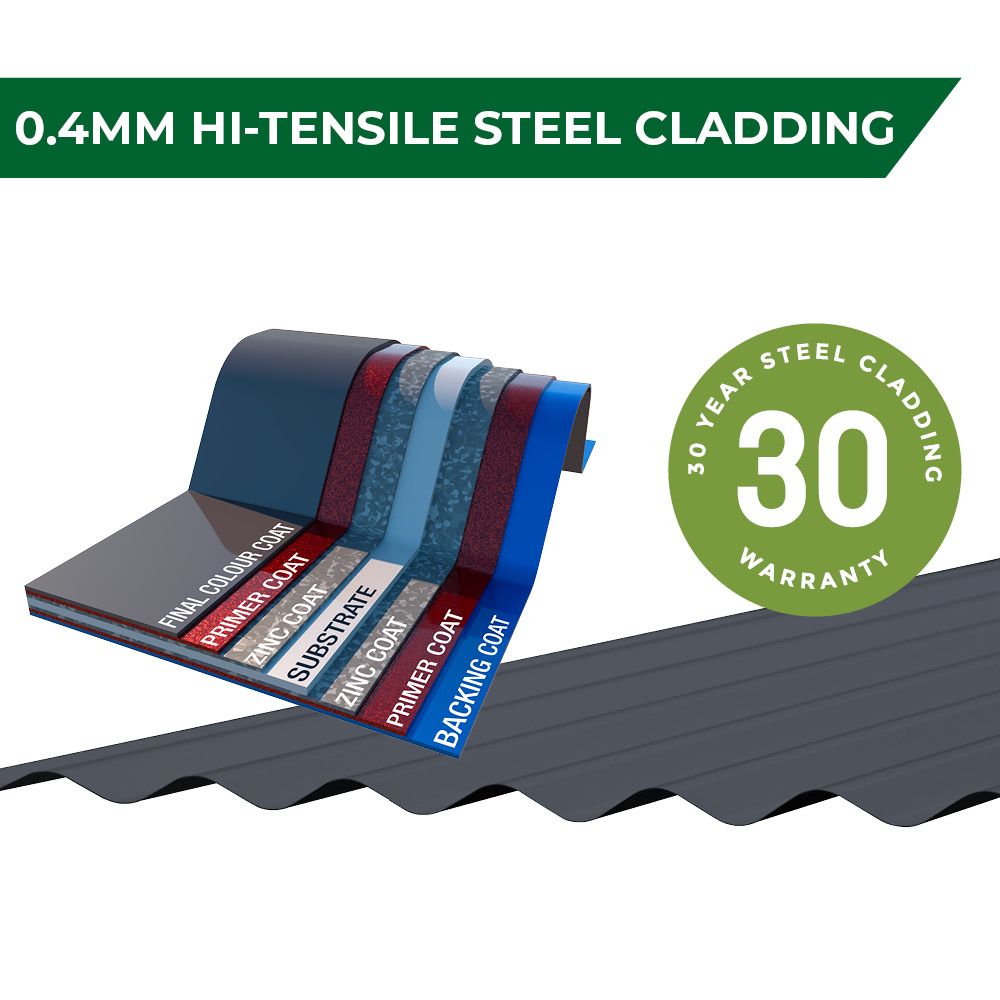 Duratuf Lifestyle GLENBURN Shed 4.2m x 4.8m (Colour Finish)