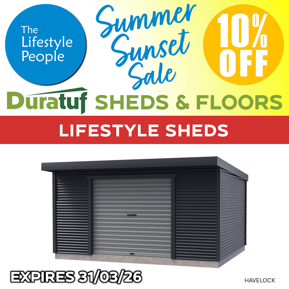Duratuf Lifestyle HAVELOCK Shed 4.8m x 4.2m (Colour Finish)