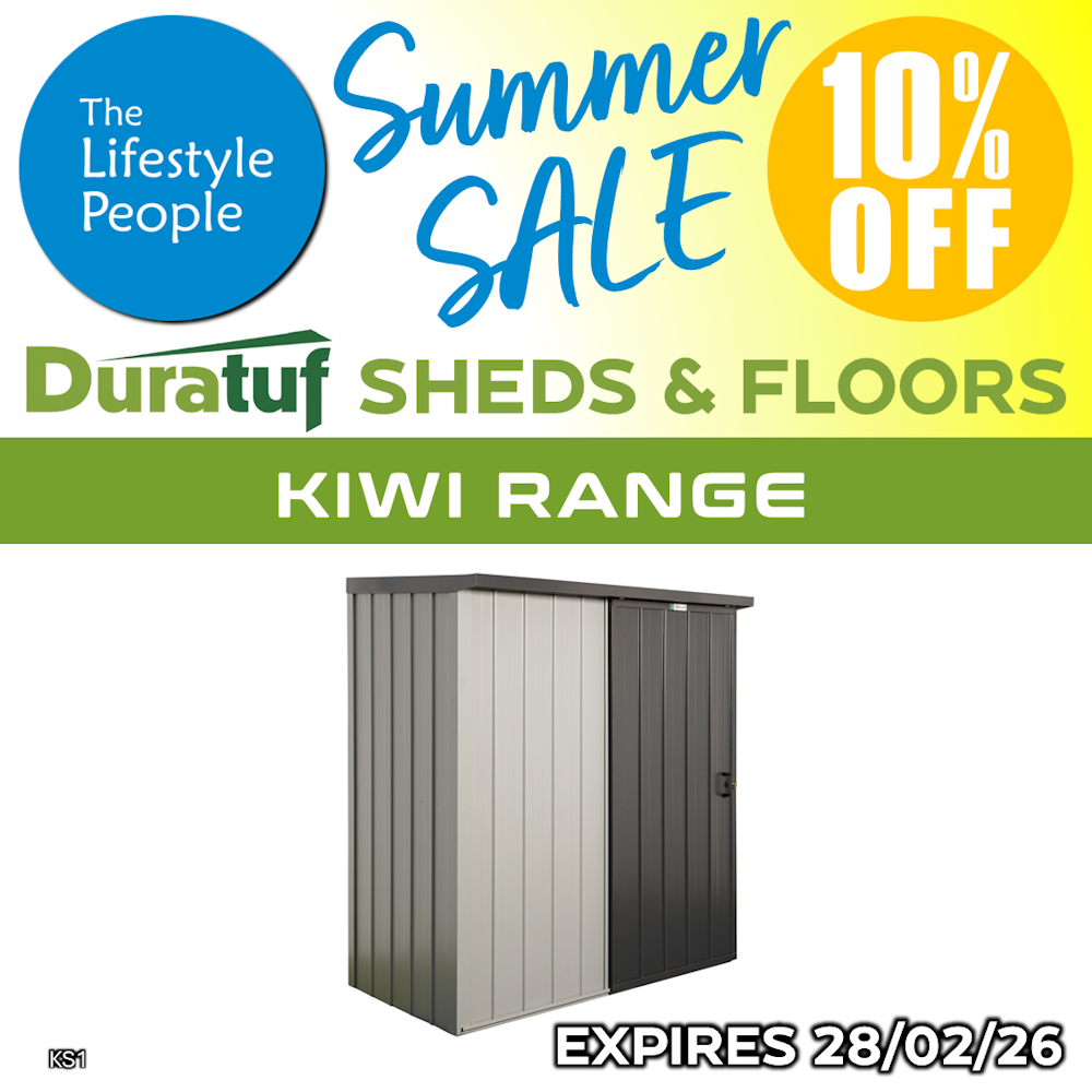Duratuf Kiwi Shed KS1 - 1.7m x 0.9m (Colour Finish)