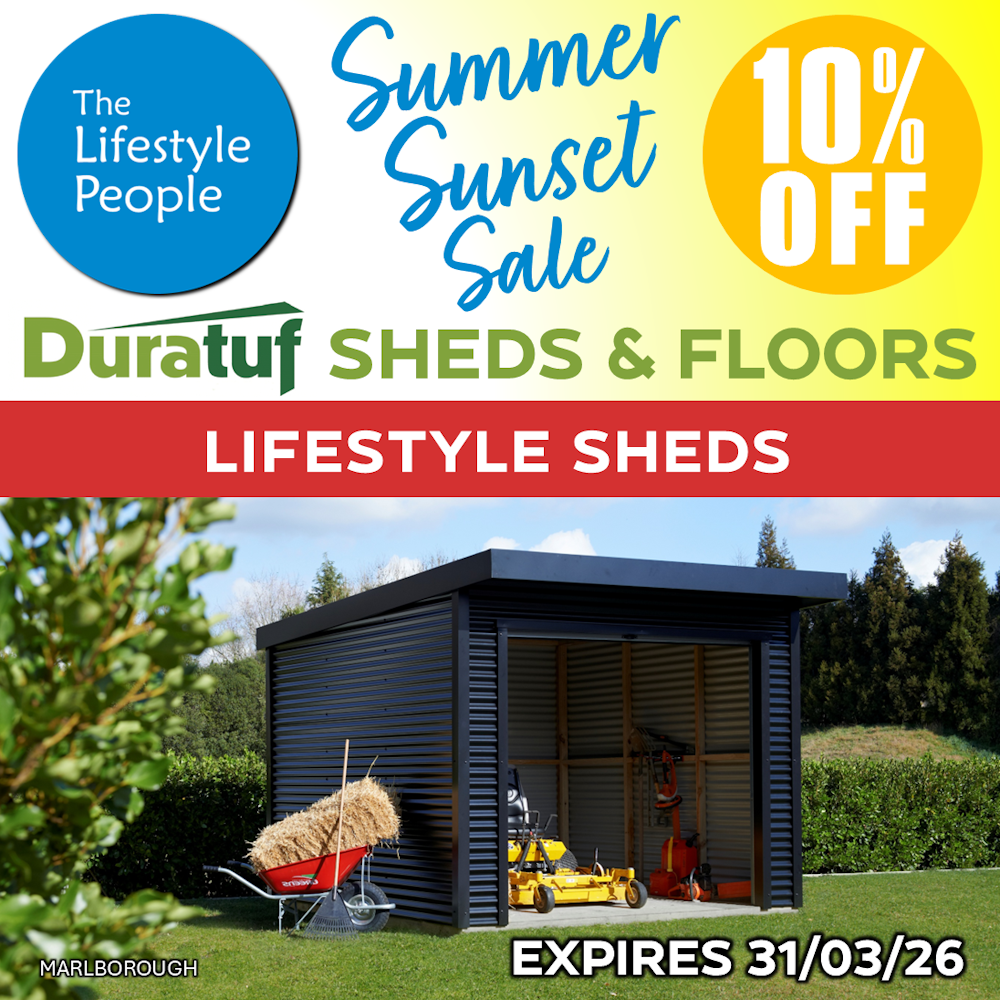 Duratuf Lifestyle MARLBOROUGH Shed - 3.1m x 3.1m (Colour Finish)