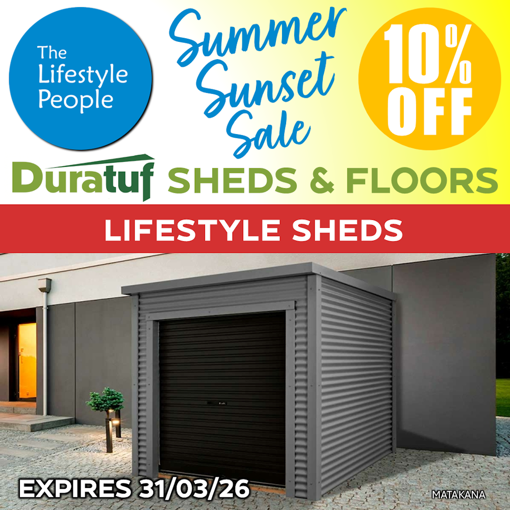 Duratuf Lifestyle MATAKANA Shed - 2.4m x 2.0m ( Colour Finish)