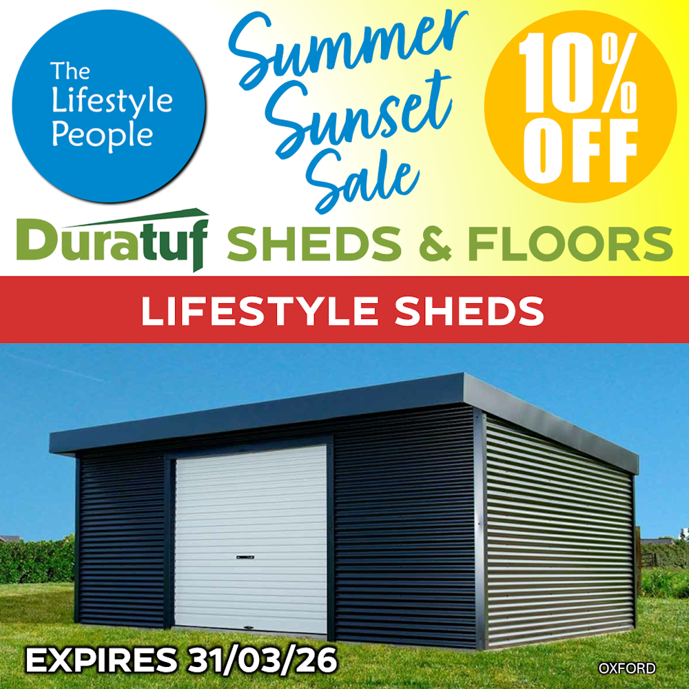 Duratuf Lifestyle OXFORD Shed - 6.0 m x 4.8 m (Colour Finish)