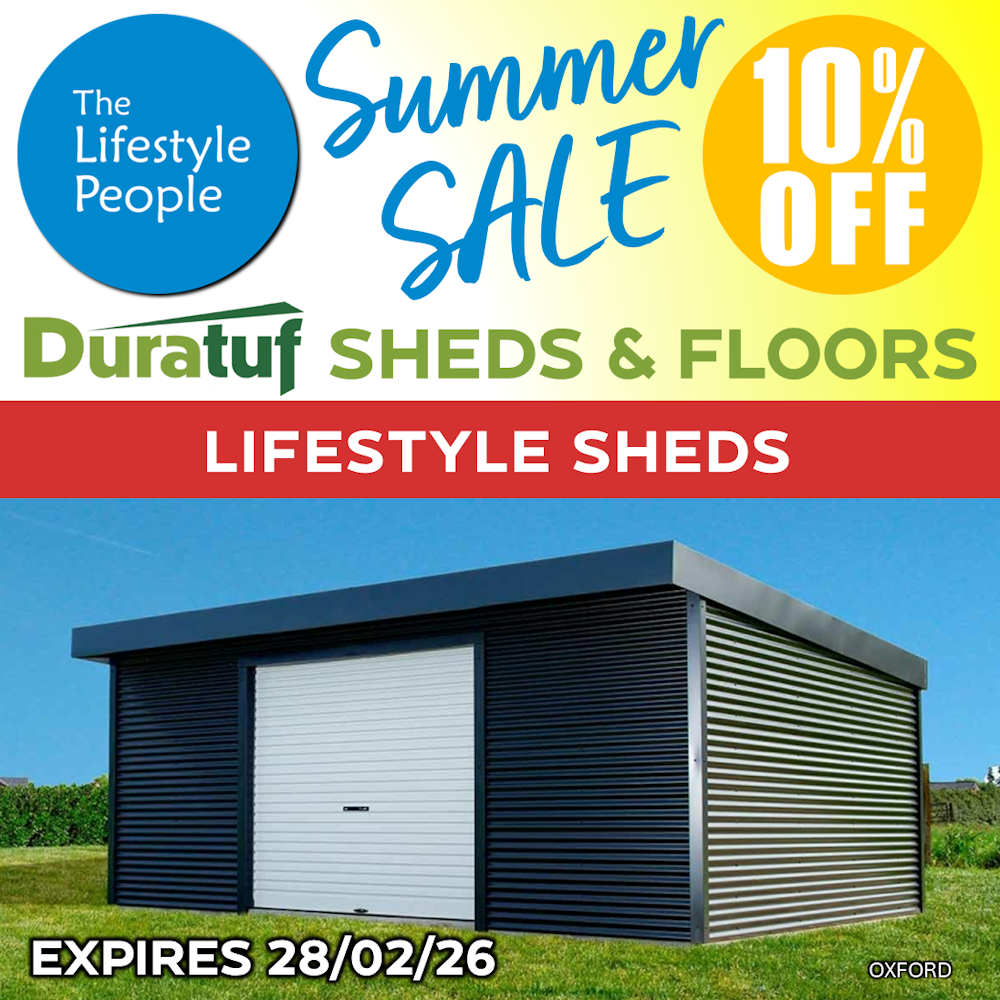 Duratuf Lifestyle OXFORD Shed - 6.0 m x 4.8 m (Colour Finish)
