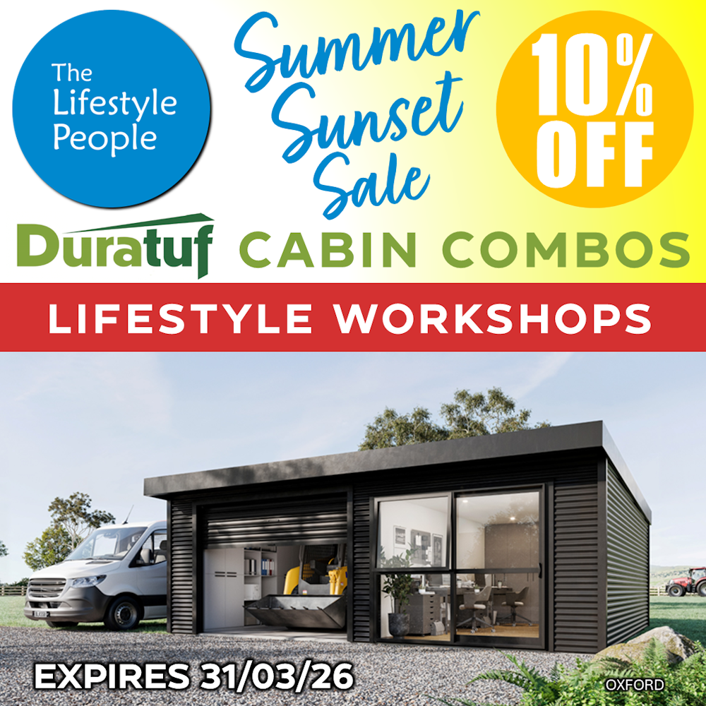 Duratuf Lifestyle OXFORD Workshop ROLLER+R/SLIDER - 6.0m x 4.8m (Colour Finish)