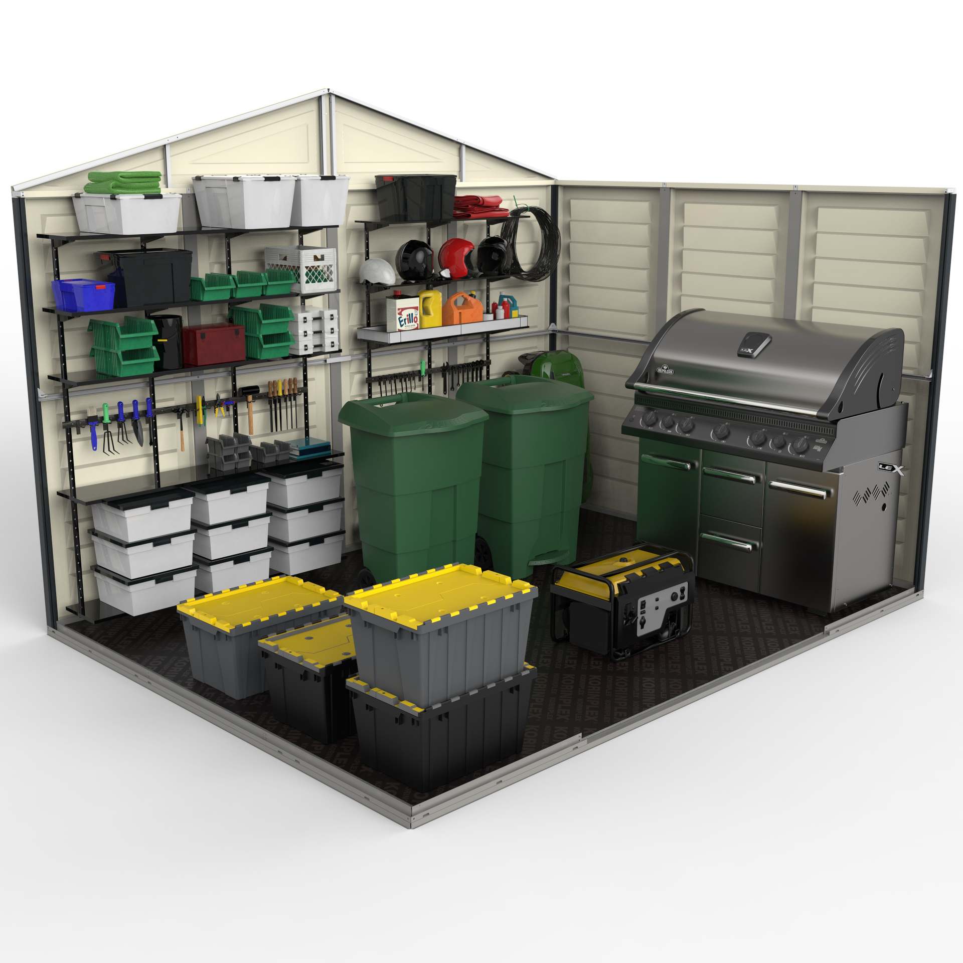 DuraMax Woodbridge II PLUS Vinyl Shed - 3.2 m x 2.4 m x 2.3m Kitset