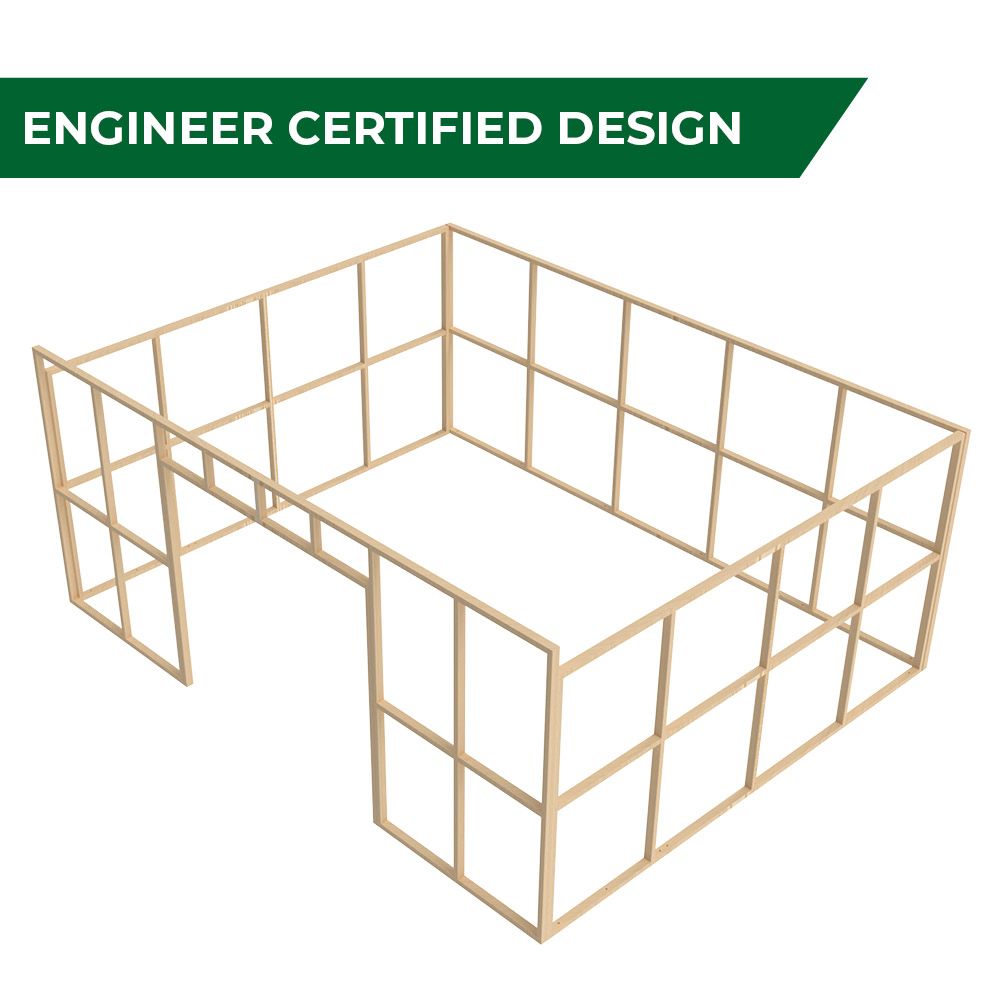 Duratuf Lifestyle GLENBURN CABIN w. Ranch Slider & Floor - 4.2m x 4.8m (Colour Finish)