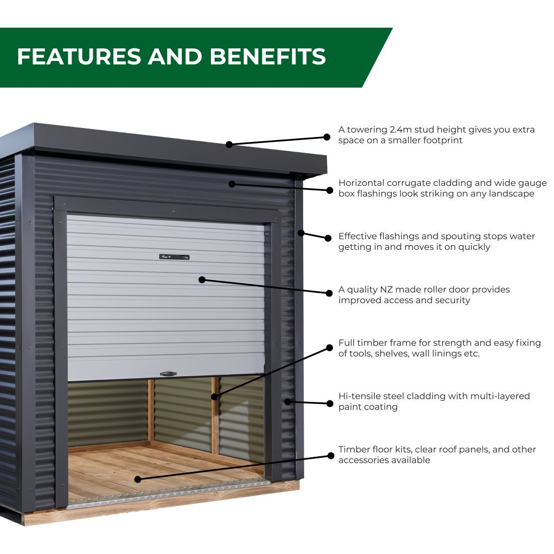 Duratuf Lifestyle GLENBURN Shed 4.2m x 4.8m (Colour Finish)