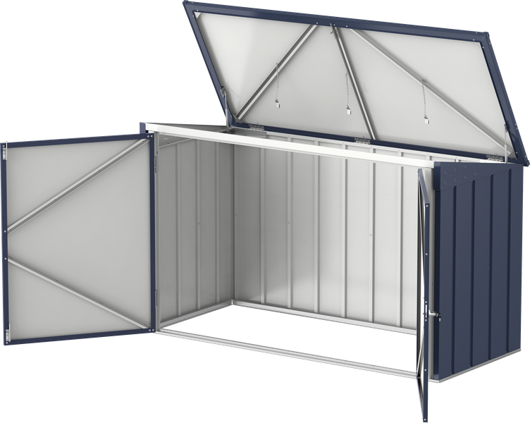 DuraMax 3x Wheelie Bin Store - 2.1m x 0.9m x 1.28m Kitset
