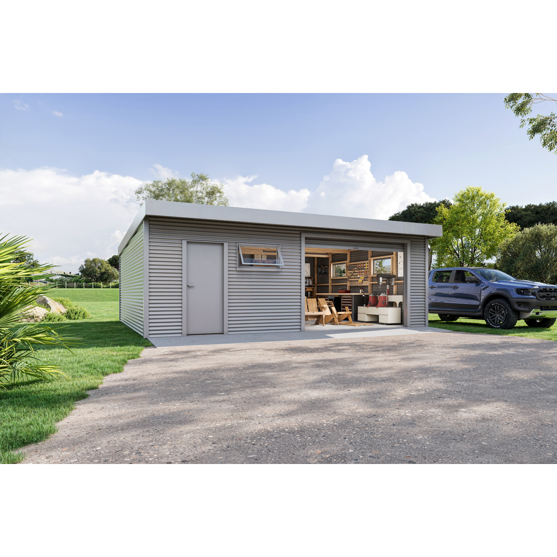 Duratuf Lifestyle CROMWELL Workshop STANDARD - 7.2m x 6.0m (Colour Finish)