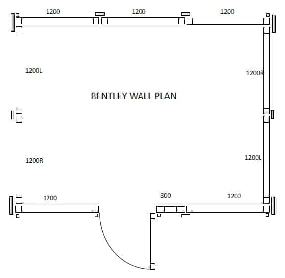 Bentley Cedar Shed - Finger Jointed Cladding with Colour Steel Roof -3.6m (length) x 2.49m (depth)